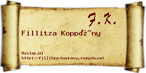 Fillitza Koppány névjegykártya